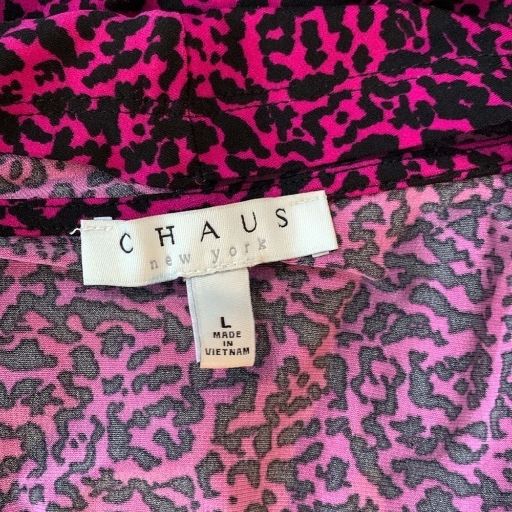 Chaus Faux Wrap Long Sleeve Blouse Size Large NWOT - Picture 2 of 4